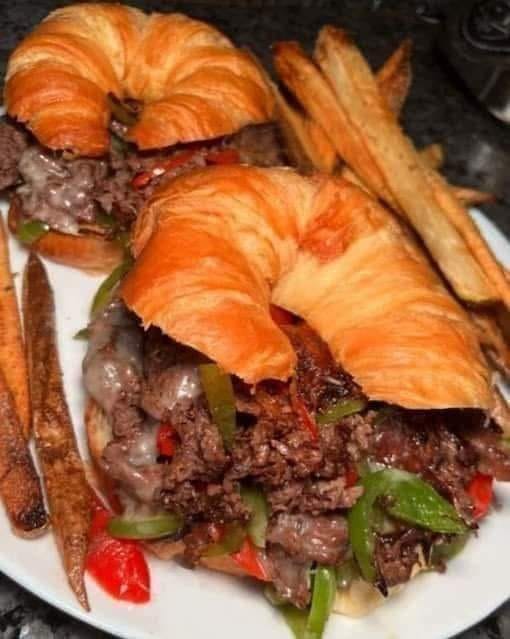 Steak and Cheese Croissants